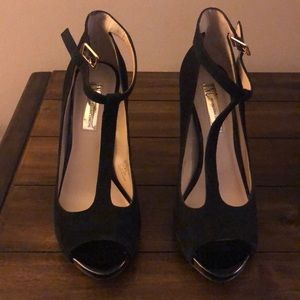 Black Suede heel pump by INC size 6.5.